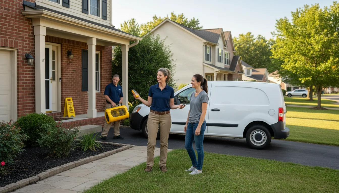Residential water damage restoration in Silva, MO